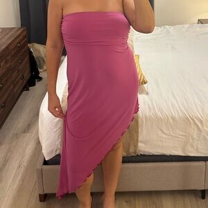 Urban Outfitters Pink Asymmetrical Cocktail Dress